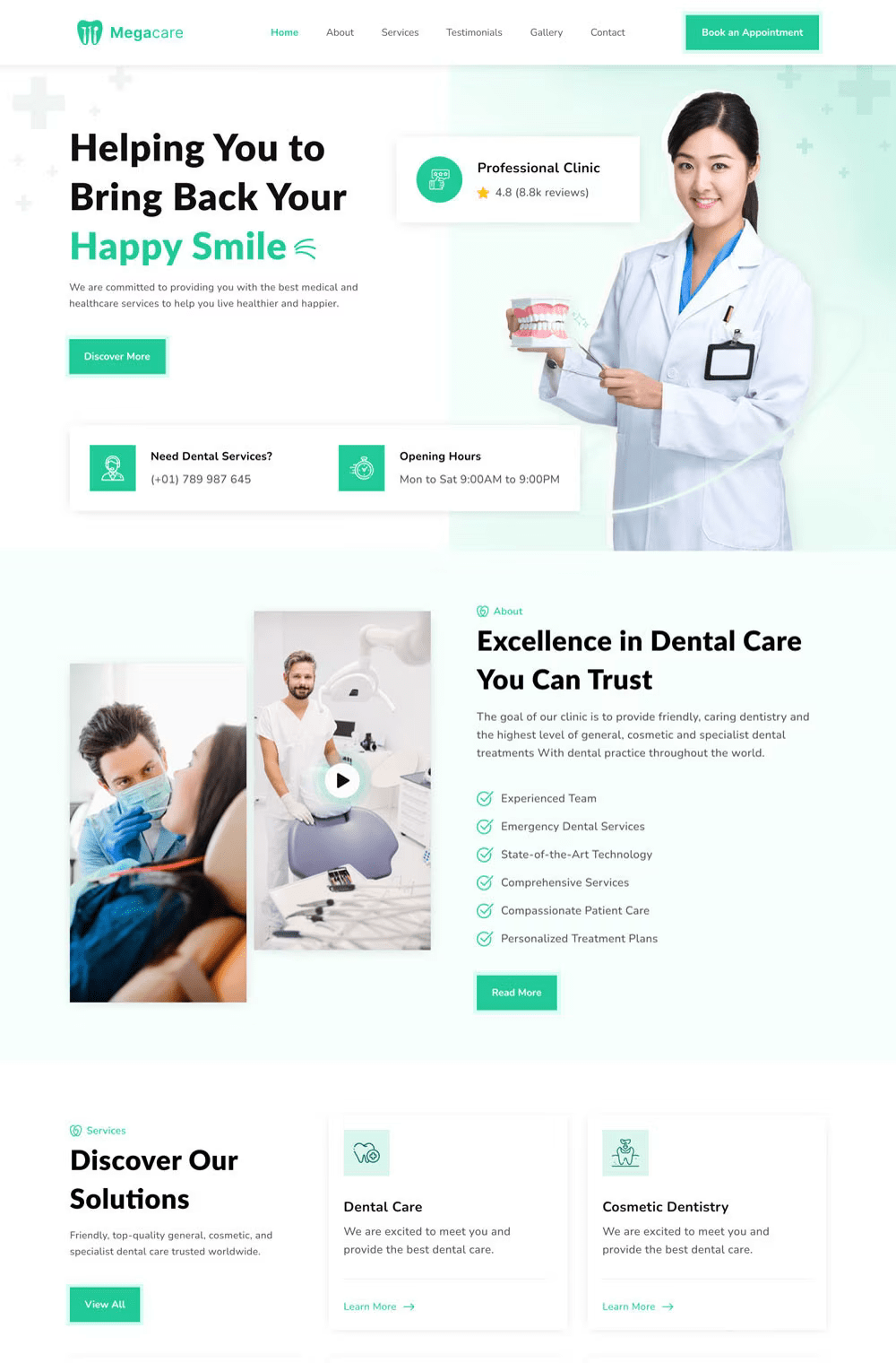 Crown & Root – An Elegant Dentist  Website