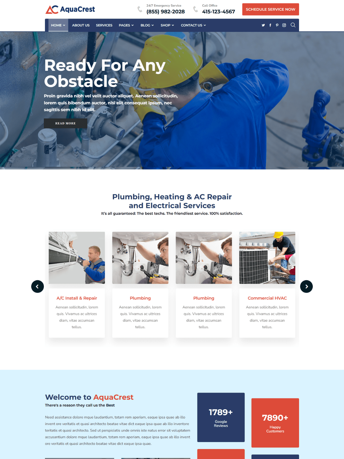 Aqua Crest – Professional Plumbing Services Website