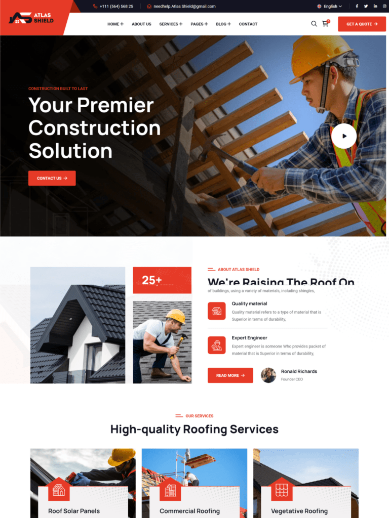 Atlas Shield – Crafted Roofing Service Website