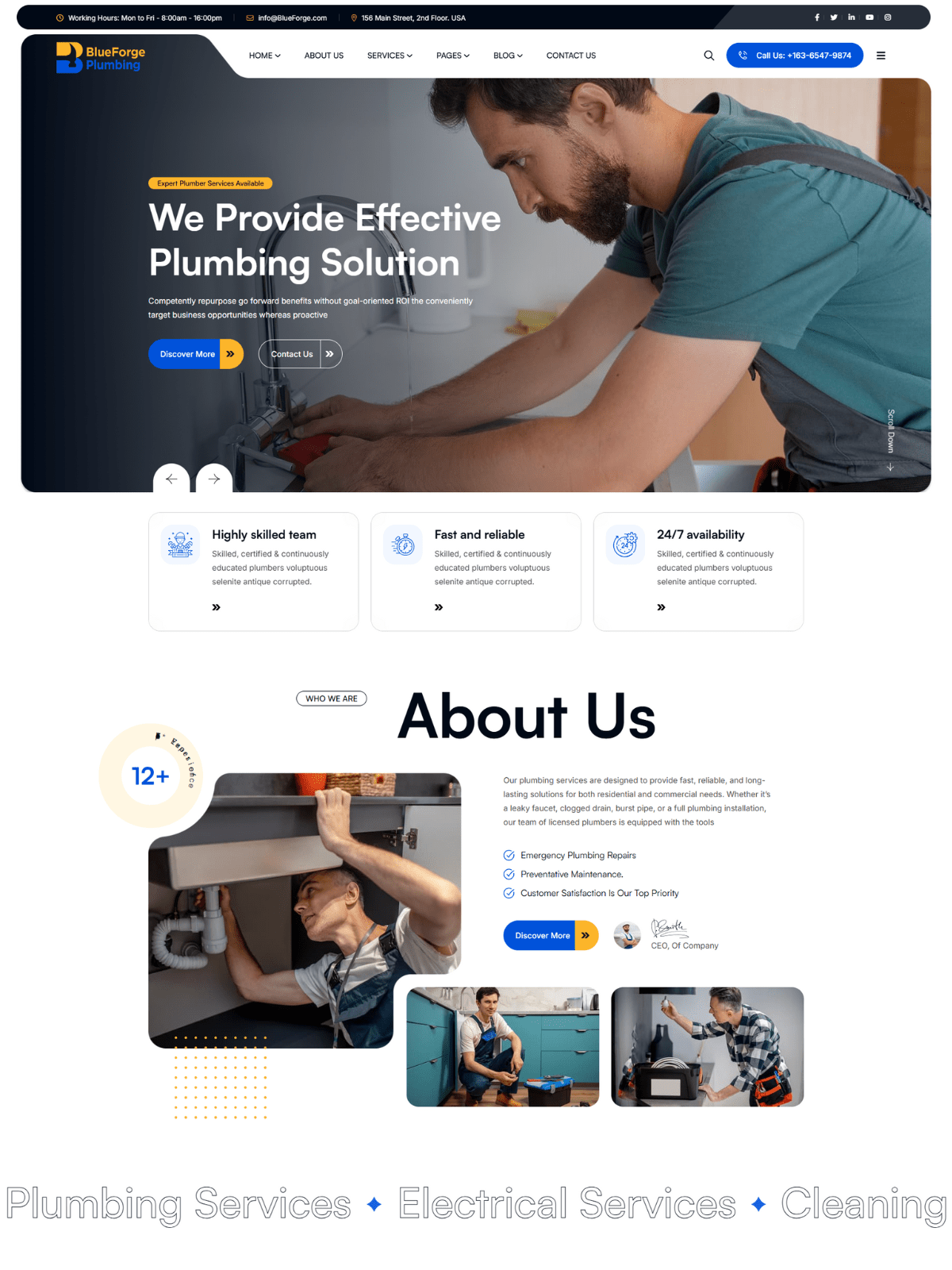 Blue Forge – Signature Plumbing Website