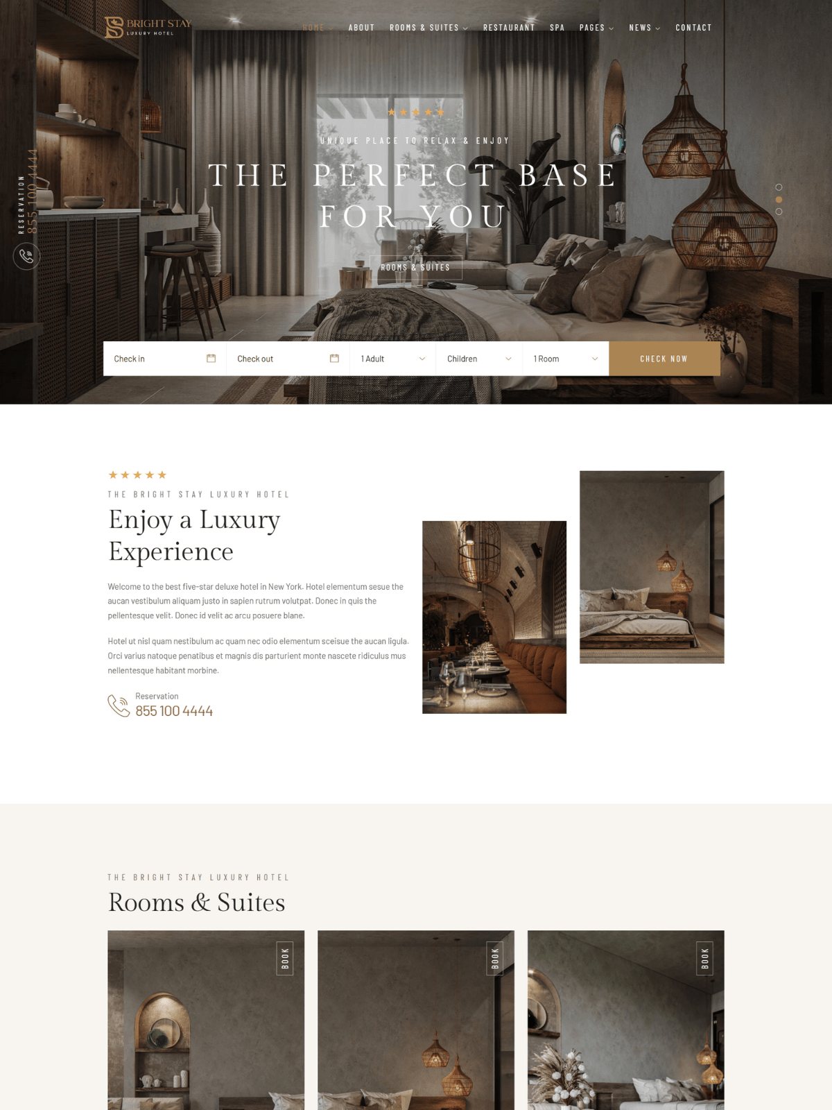 Bright Stay – Advanced Hotel Website