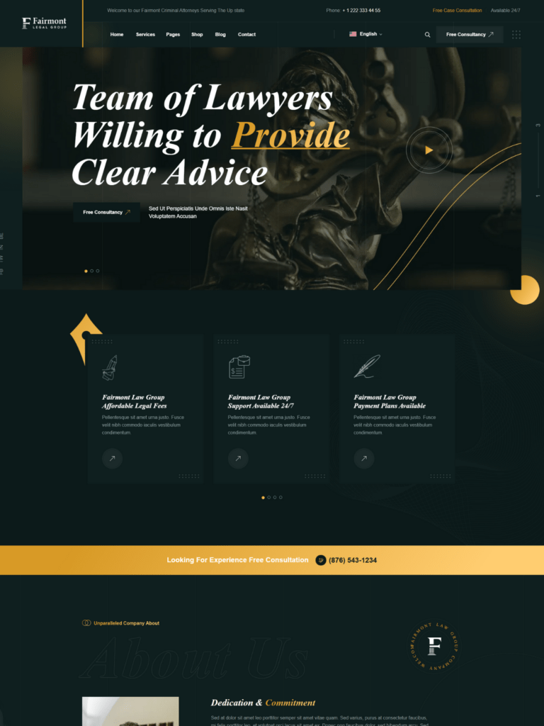 Fairmont – Professional Legal Group Law Website