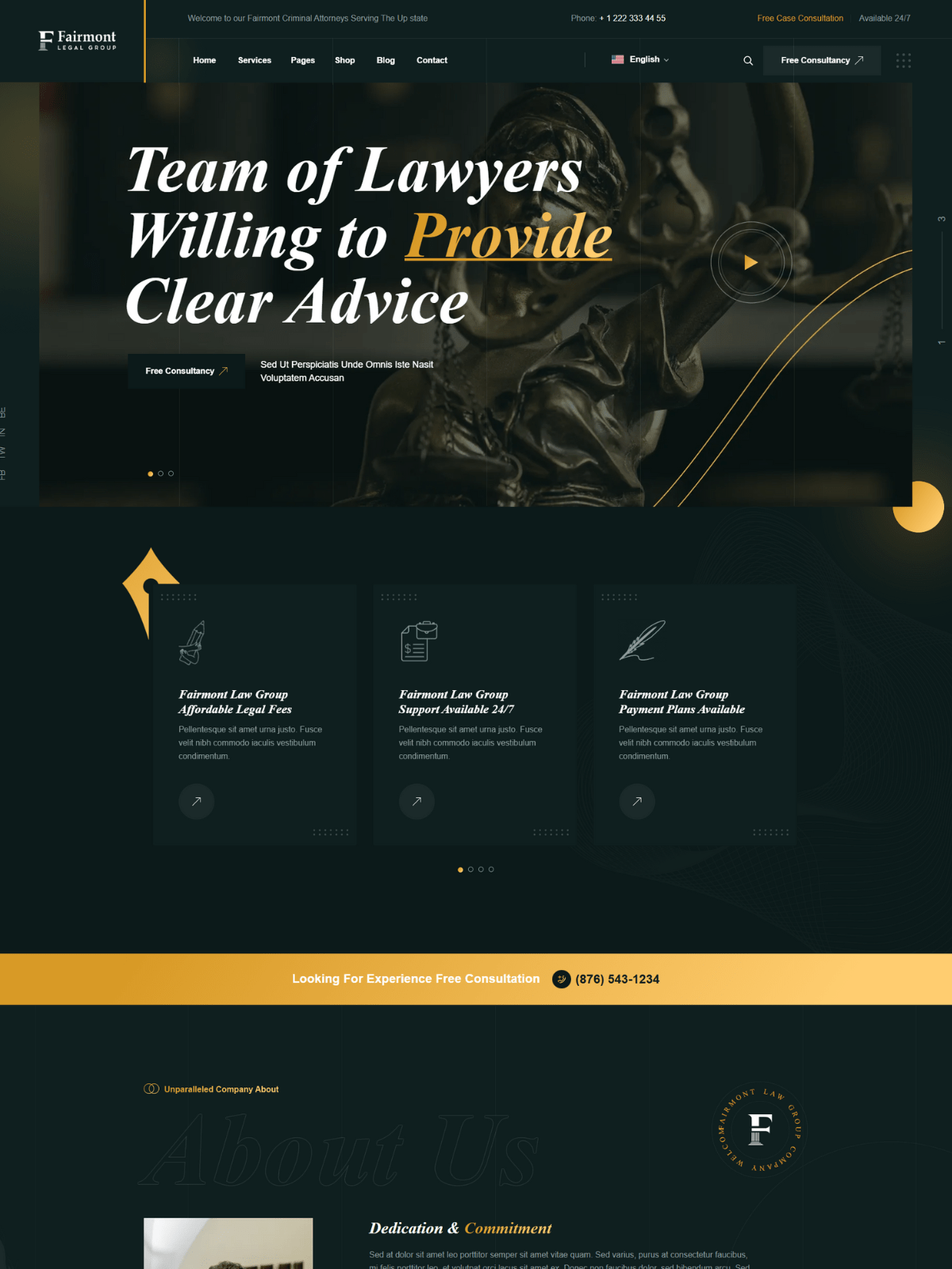 Fairmont – Professional Legal Group Law Website