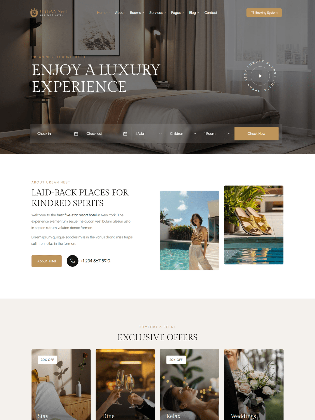 Urban Nest – Elite Heritage Hotel Website