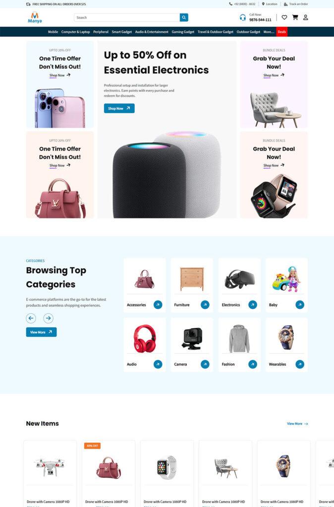 Manya – Luxury Ecommerce Website