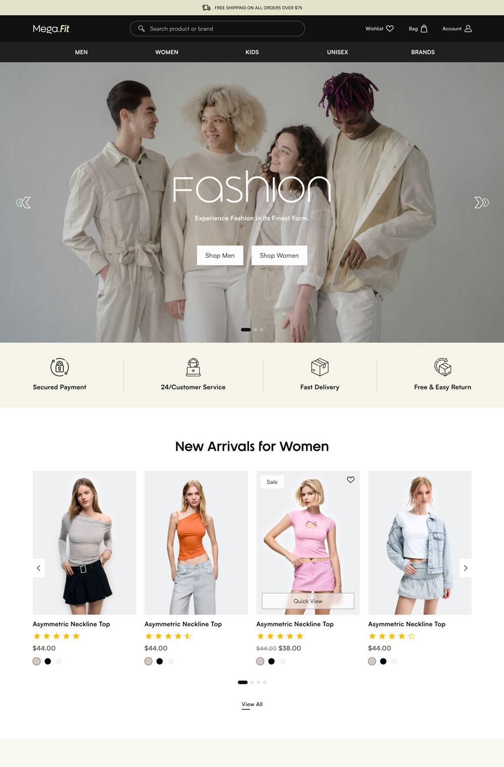 Mega Fit – Premium Ecommerce Website